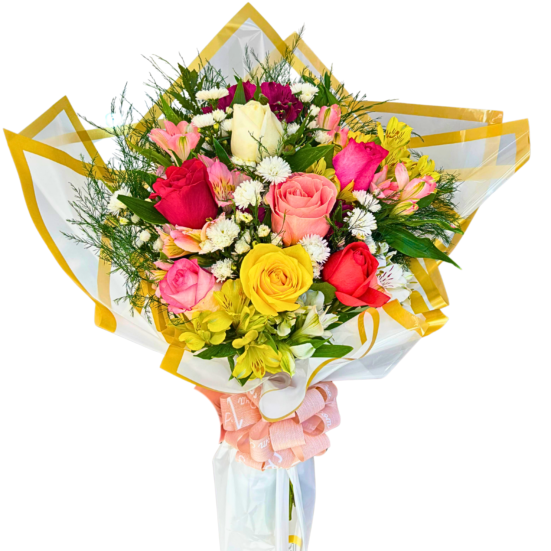 Buqu com 7 Rosas Mistas
