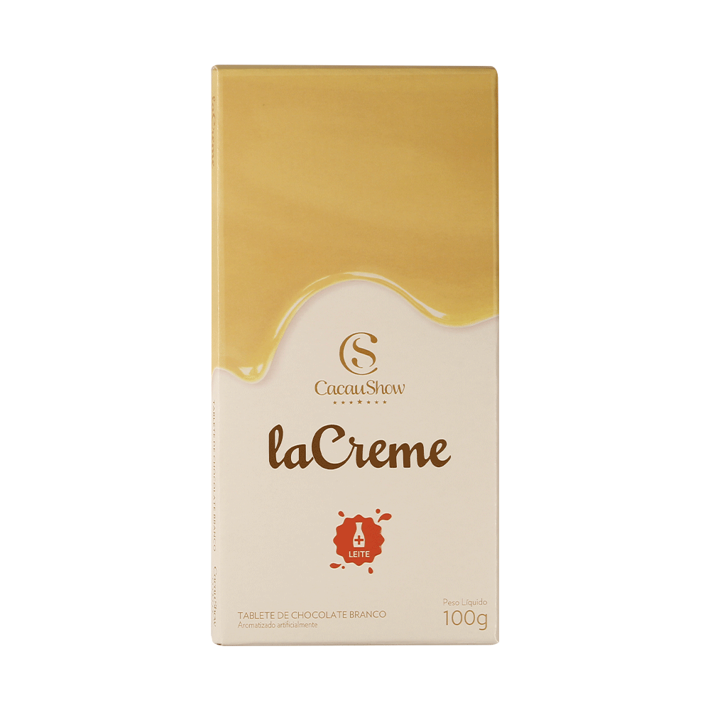 Tablete Lacreme Branco Cacau Show