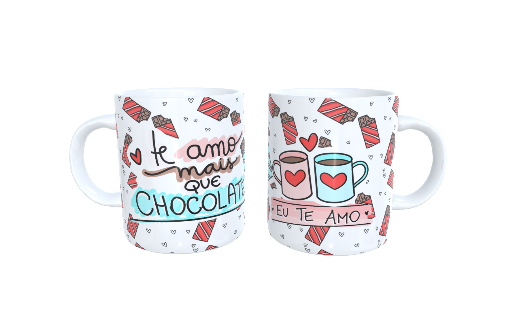 Caneca Te amo mais que chocolate