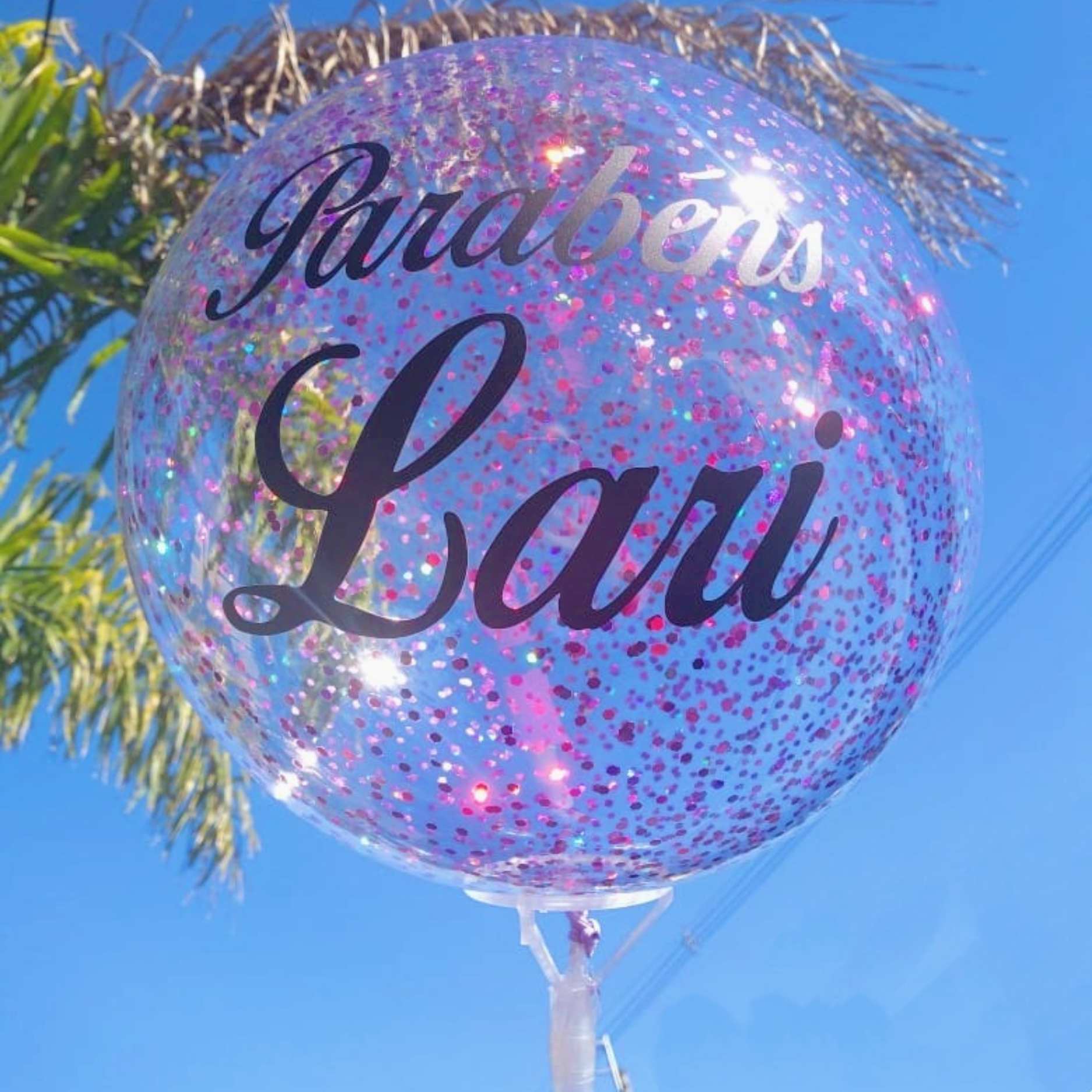 Balo Bubble Personalizado com Glitter