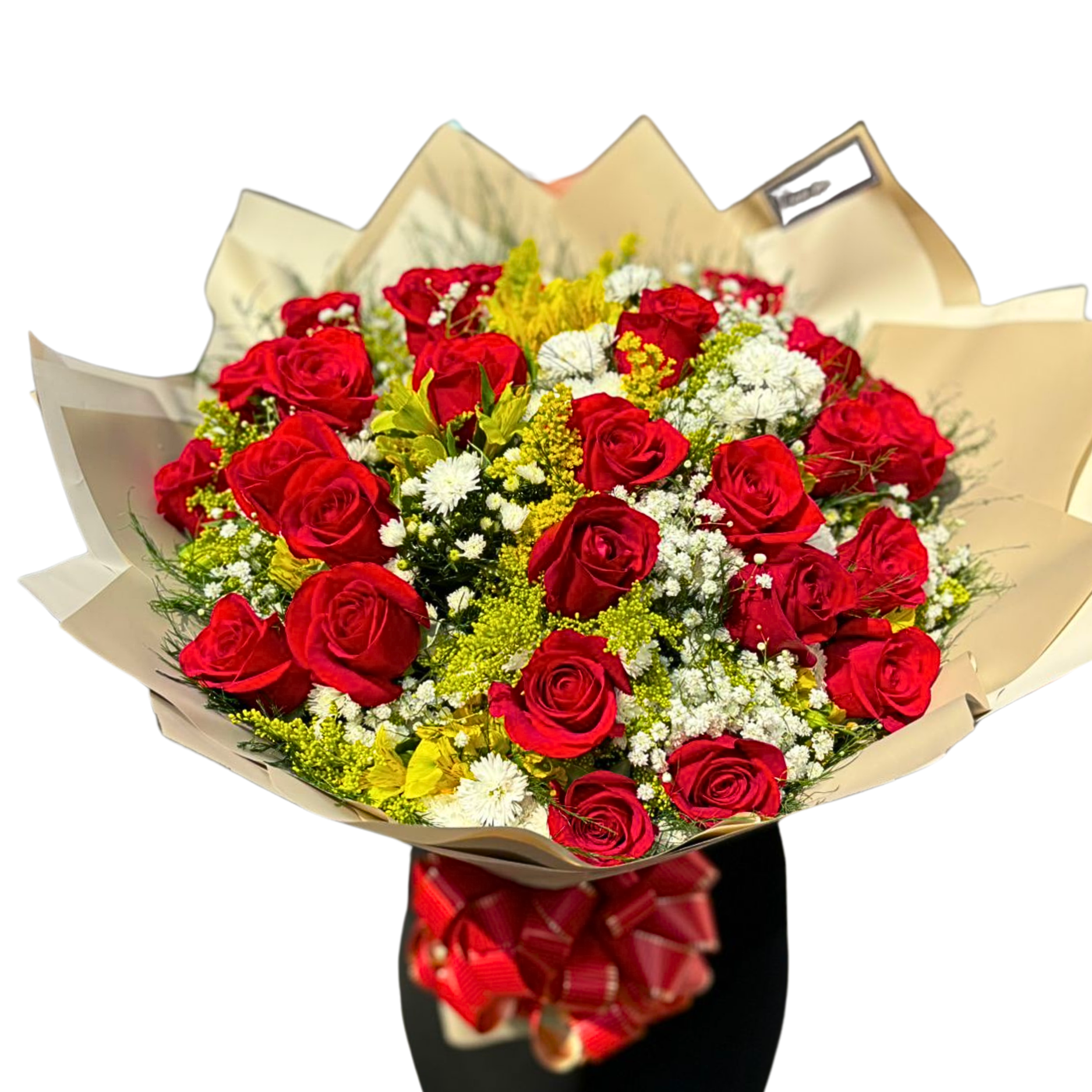 Buqu Luxo com 30 Rosas Vermelhas