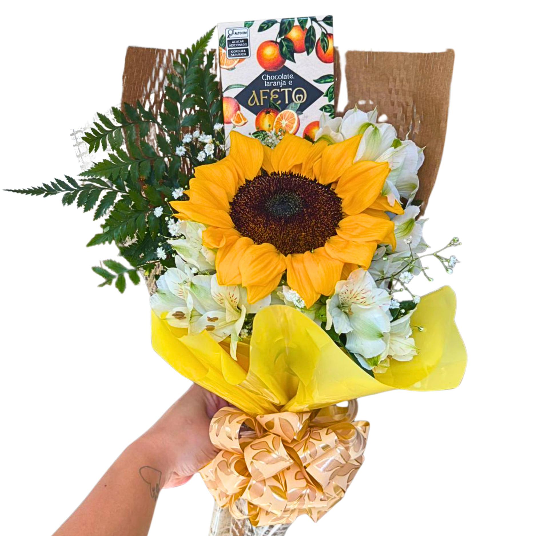 Girassol Solitrio Tablete Gaafeer Afeto Chocolate e Laranja