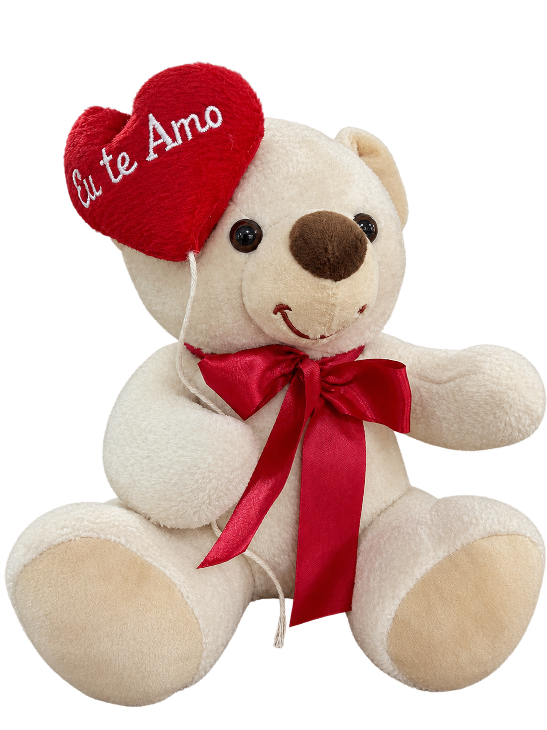 Urso de Pel�cia com bal�ozinho de cora��o Eu te amo